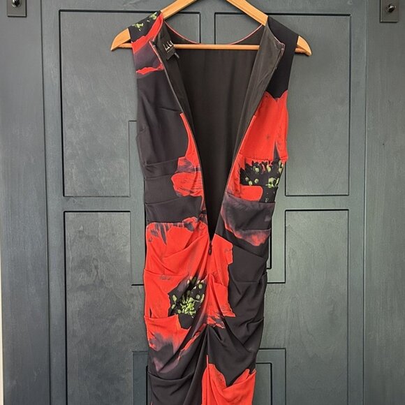 Nicole Miller Women's Sleeveless Dress - Size 4, Dramatic Floral Pattern - Picture 3 of 5